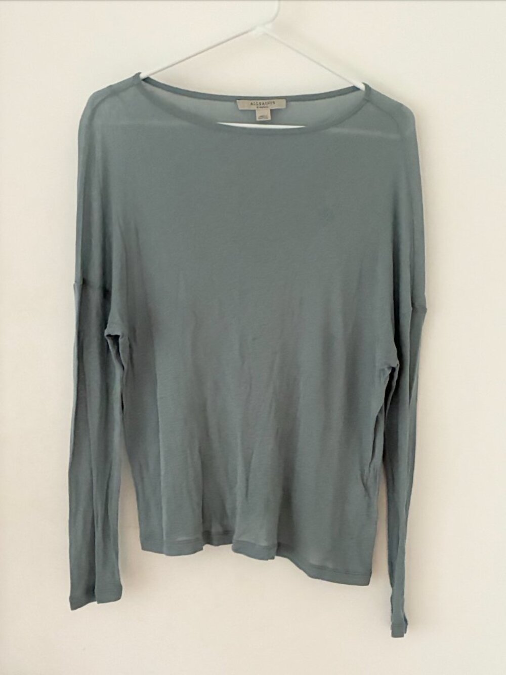 Allsaints Francesco Rita Sheer Knit Top Blue
